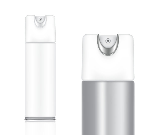 3d模拟真实的金属和白色皮肤护理图片下载