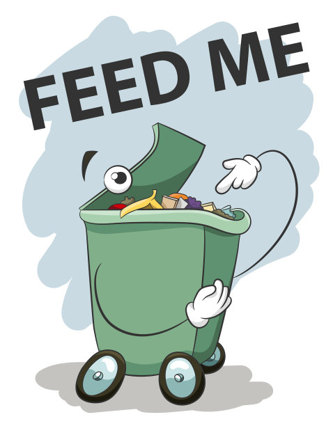 标语把垃圾扔到垃圾桶清洁区图片下载