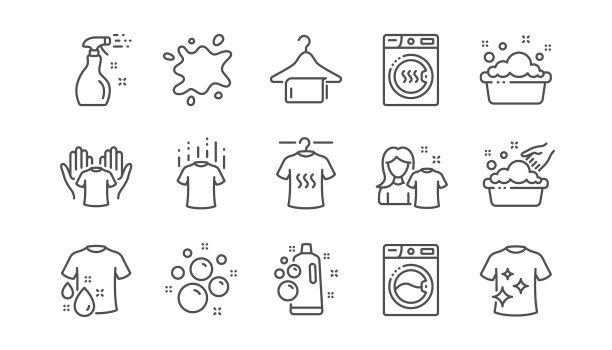 洗衣线图标烘干机洗衣机和图片下载