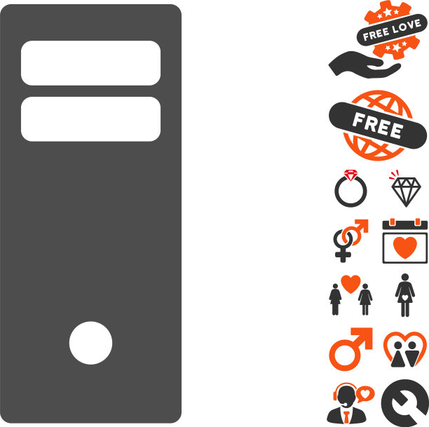 电脑主机图标与爱奖金图片下载