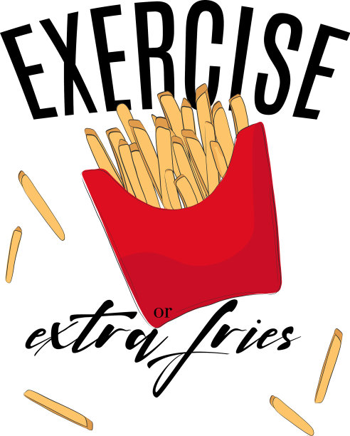 锻炼或额外的薯条有趣的引用古董手图片下载