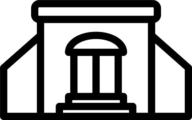 街道商店图标轮廓风格图片下载