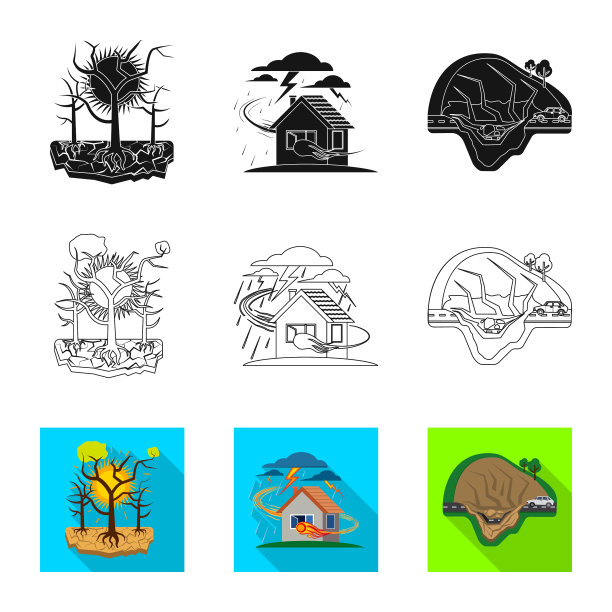 孤立物体自然灾害的象征图片下载