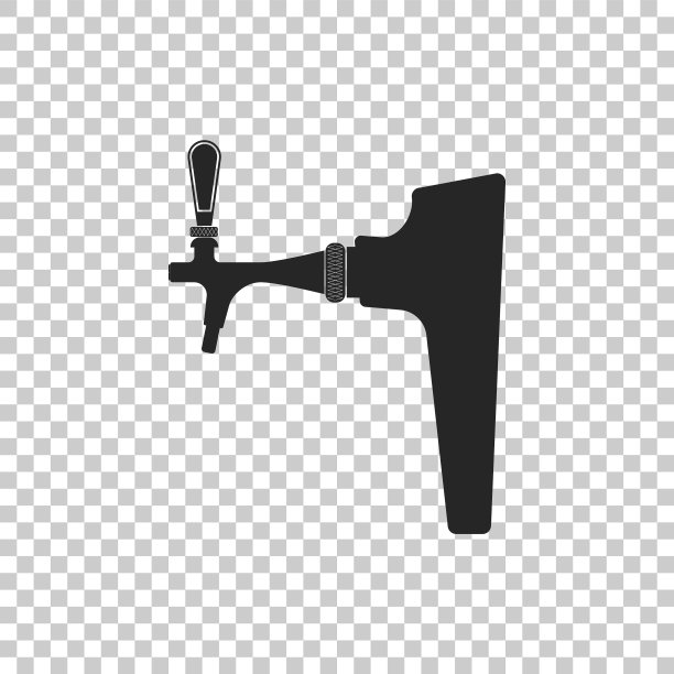 啤酒龙头图标孤立的透明背景图片下载