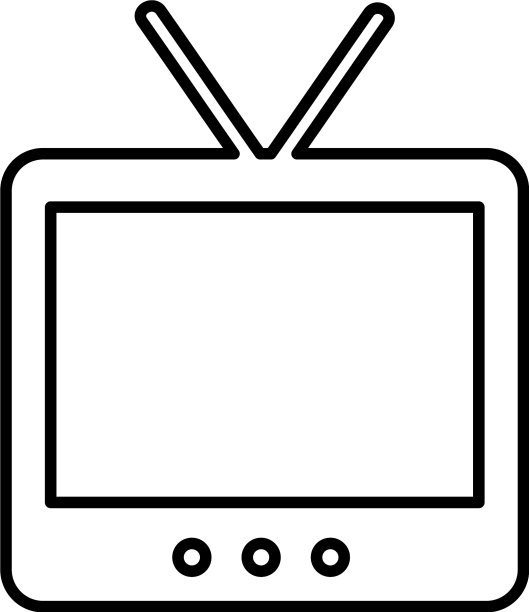 旧电视隔离图标图片下载