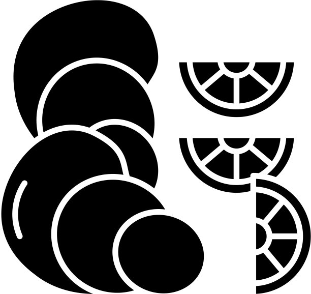 牡蛎黑色图标签名孤立图片下载