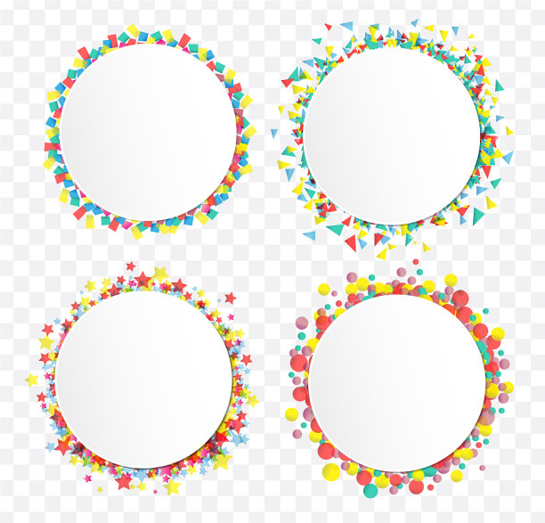 促销标签上五颜六色的几何图案图片下载