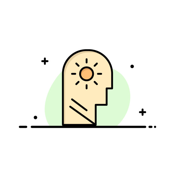 大脑控制思维设置企业标志模板图片下载