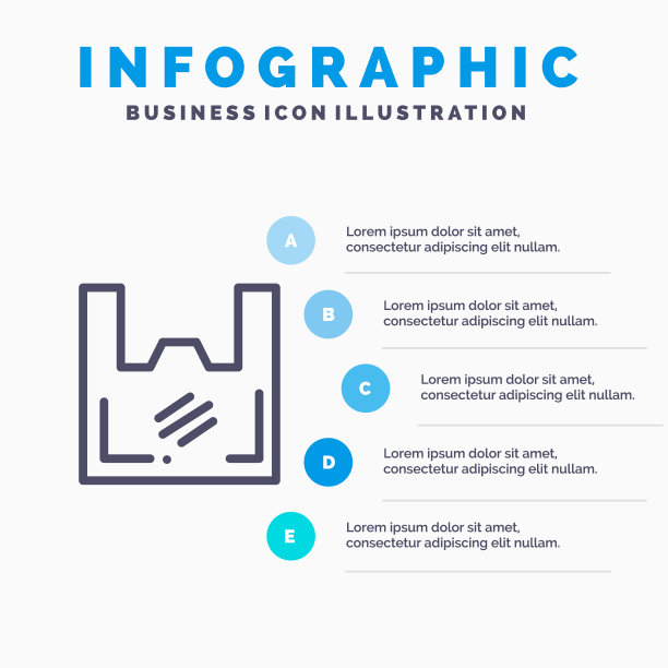 塑料袋生态塑料购物超市线图标图片下载