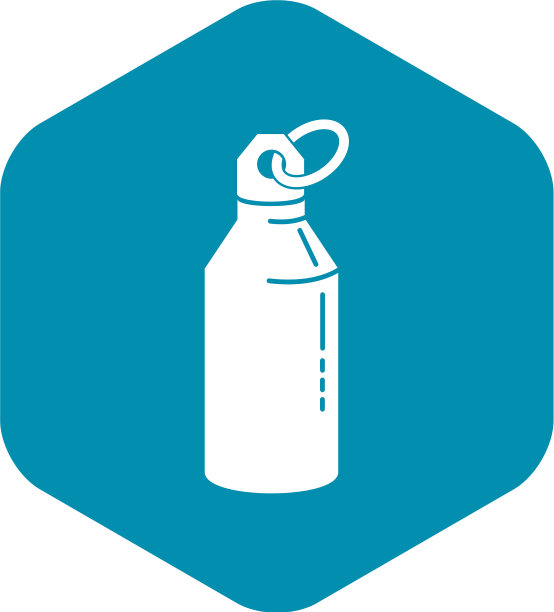 金属水瓶图标简约风格图片下载