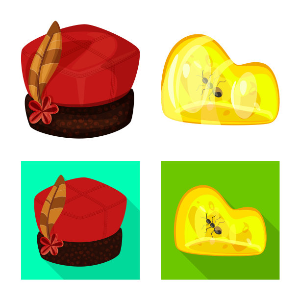 孤立对象传统和旅游标志设置图片下载