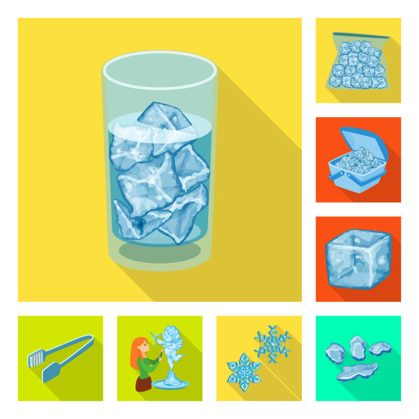 设计纹理和冰冻标志集图片下载