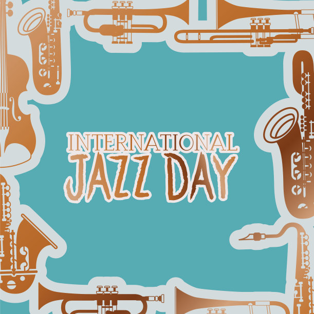 有乐器背景的爵士日邮报图片下载