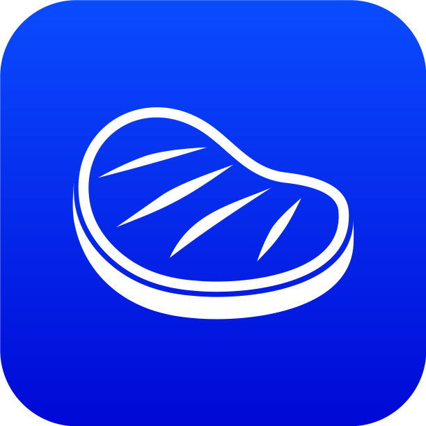 牛排图标数字蓝色图片下载