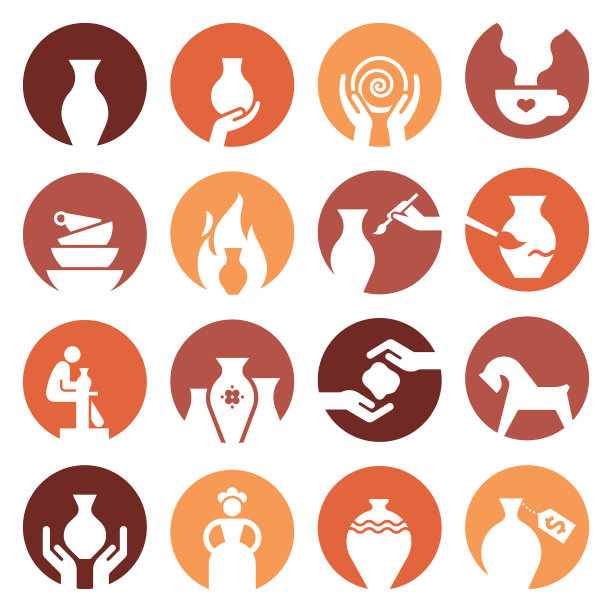 陶瓷盘子、杯子、罐子和碗图片下载