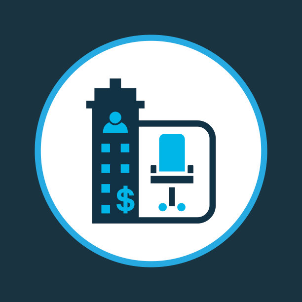 办公楼图标彩色标志溢价图片下载