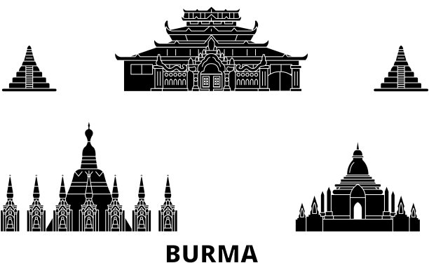 缅甸平旅行天际线设置缅甸黑城图片下载