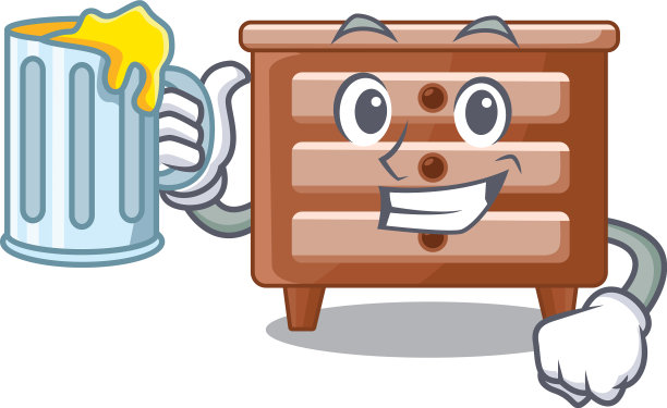 房间内有果汁味的床头柜图片下载