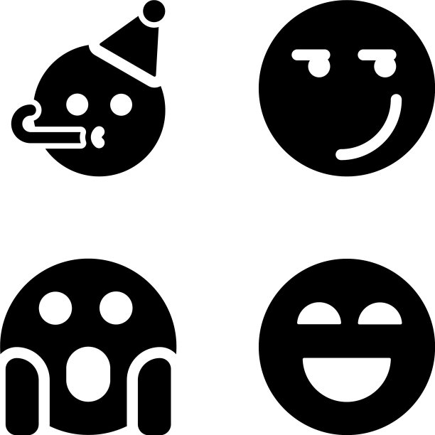 表情符号实心图标图片下载