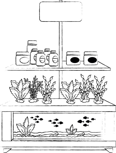 搁置兽医商店的水族馆和图片下载