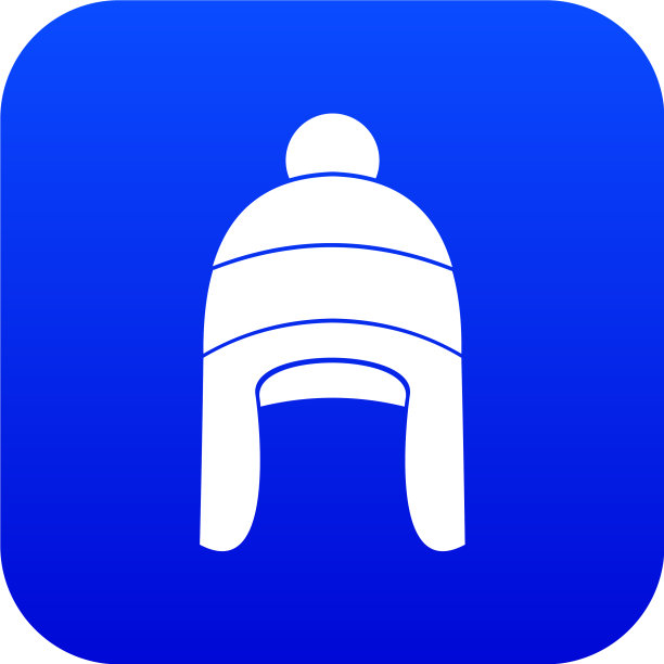 冬季帽子图标数字蓝色图片下载