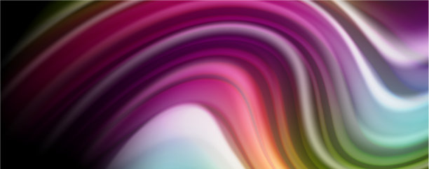 抽象波浪线条流体彩虹风格的颜色图片下载
