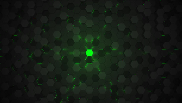 绿色3d六边形技术背景图片下载