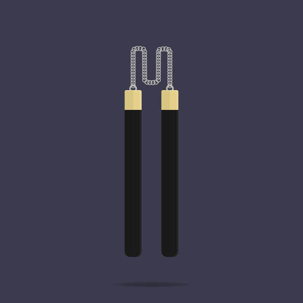 双节棍图标忍者武器武士设备图片下载