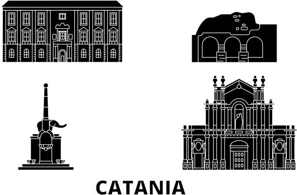 意大利卡塔尼亚平旅行，天际线设意大利图片下载