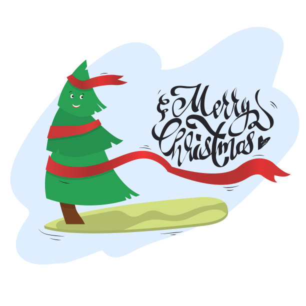 圣诞树上挂着微笑图片下载