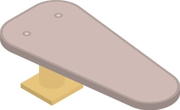 矩形跳水板图标等距风格图片下载