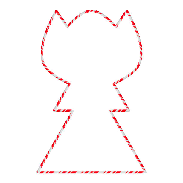 糖果手杖框架边界天使形状圣诞节图片下载