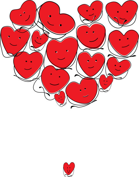 手绘垃圾摇滚心情人节图片下载