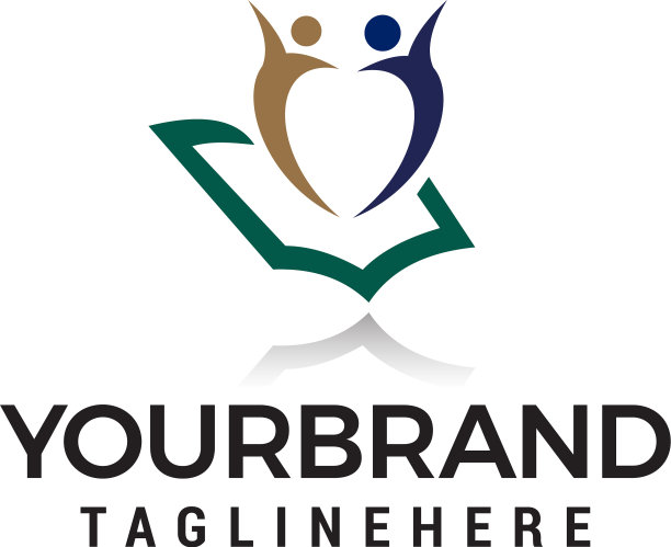 学校教育标志设计概念模板图片下载