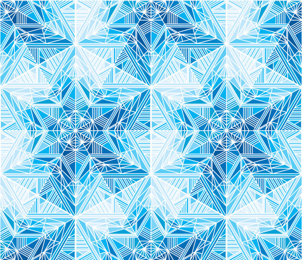 摘要冰冻星星雪花无缝图案图片下载