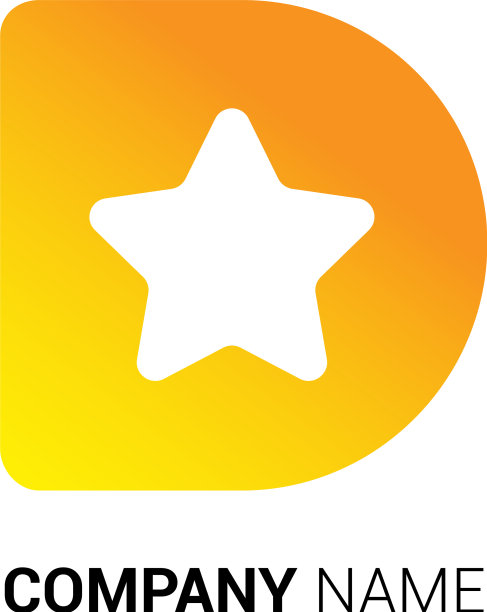 字母d与星形标志图片下载