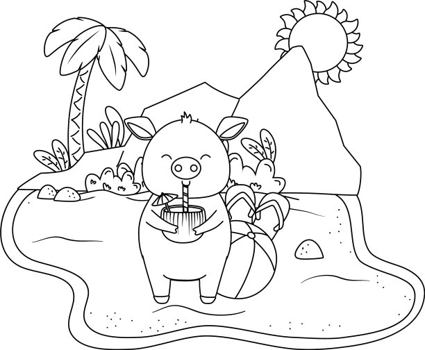 暑假放松卡通图片下载