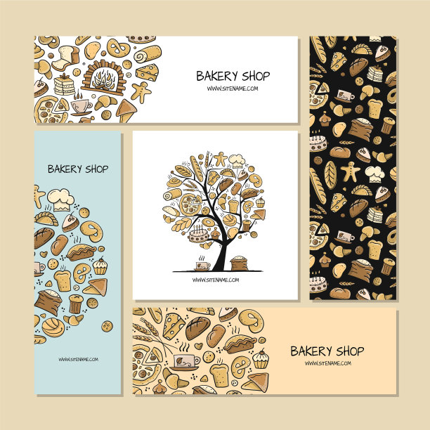 为烘焙公司设计名片图片下载