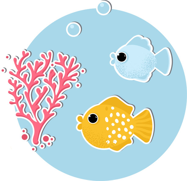 有鱼和珊瑚的水下横幅图片下载