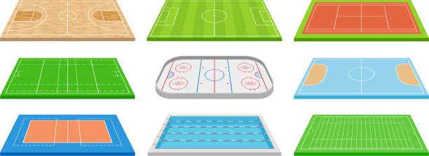 设置各种运动场地的图像图片下载