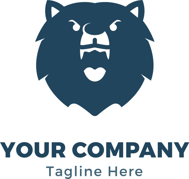 熊头标志模板图片下载