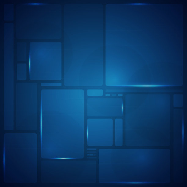 抽象的蓝色正方形几何图案图片下载