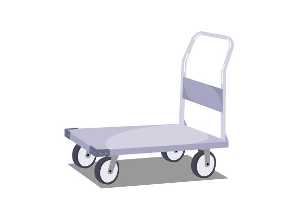 不锈钢平台卡车白色背景图片下载