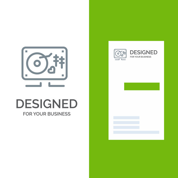 音乐爱心婚礼灰色标志设计图片下载