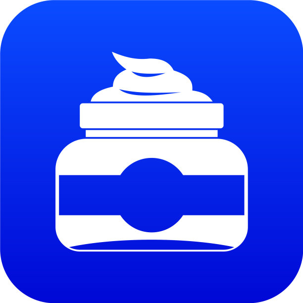 Jar化妆品霜图标数字蓝色图片下载