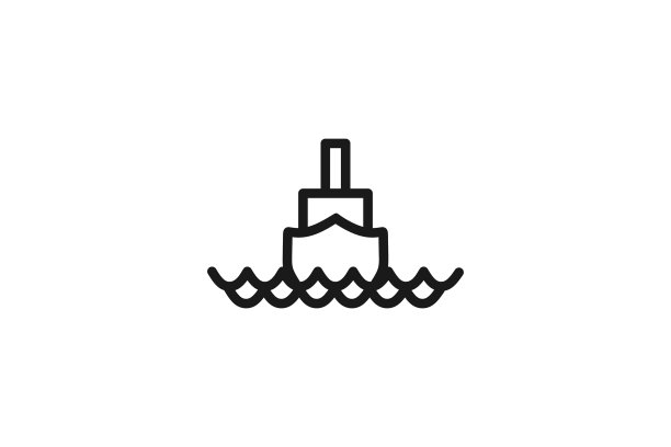 船和海浪logo设计灵感图片下载