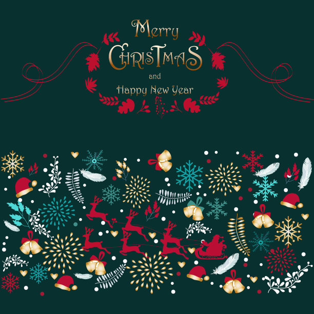 天上的圣诞老人，圣诞快乐，幸福新图片下载