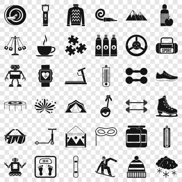 儿童行走图标设置简单的风格图片下载