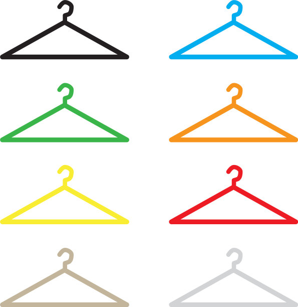 衣架图标平面设计风格的衣架标志图片下载