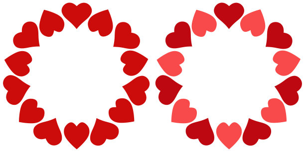 情人相框心形圆形相框图片下载